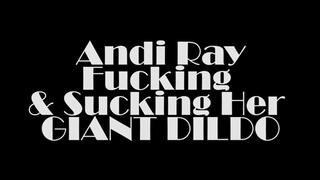 CURVY PAWG FUCKS AND SUCKS A GIANT DILDO