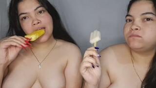 Double Match, Fatties swallow their lollipops completely like the gluttons they are