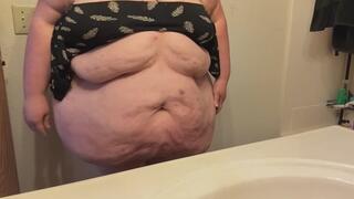 Ssbbw Hexsii slow motion belly plopping