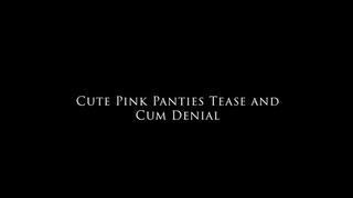 Cute Pink Panties Tease and Cum Denial