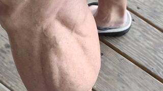 Tempest's flexing while checking plants