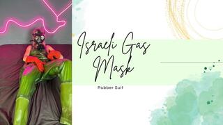 gasmask israeli and rubber suit