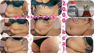 2000+ Calorie Weight Gain Shake Chug (Jiggly Belly Play n' Tease, Soft Moans, and Aftermath)