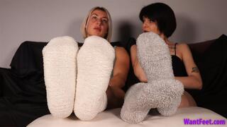 Worn Smelly Fuzzy Socks - Foot Fetish - HD MP4