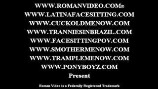 Nude femdom facesitting and sph ass worship smothering pussy licking verbal humiliation 12251