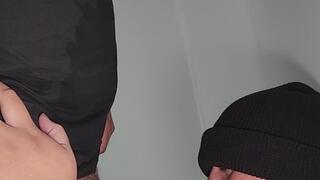 Amazon femdom painful blowjob bucks the soul out of her slave