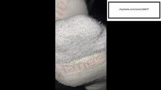 Delicious Hanes Socked feet get tickled