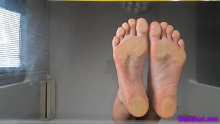 Tessa Soles on Glass - Foot Fetish - HD MP4