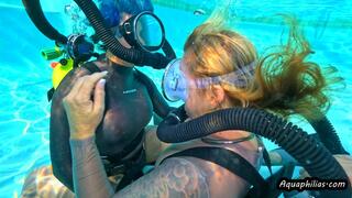 Aquaphilias-Kelli Curtis and Lemew- They love to SCUBA with Vintage Gear in Leohex