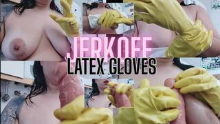 for my dildo with oiled latex gloves, titsjob
