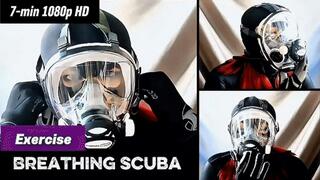 SCUBA Breathing Exercise: Gas Mask Fetish with Sensual Breath Play"