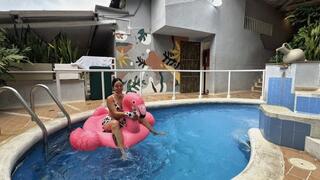 "Hot Games on the Inflatable… And Without Clothes!"