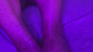 Purple-Lit Foot Ritual