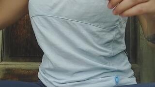Nip Slip on the Balcony – I Know You’re Watching