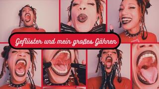 Flüstern und großes Gähnen