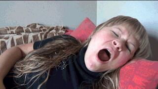 I can't stop yawning Y