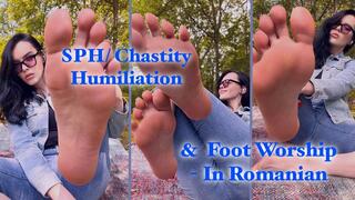 SPH - Chastity Humiliation and Foot Worship - In Romanian