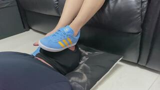 Adidas sneaker fetish foot worship