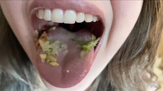 Chewing Salad with Chicken