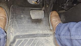 Work trip in guess boots 1