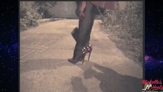 Vintage - Red 5" Patent Heels & Seamed Stockings