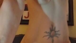 Sexy sultry milf strips and loves it