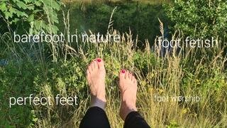 Barefoot in nature with Perfect feet by Miss GospodaricaEmma and Her servant Wolfy01