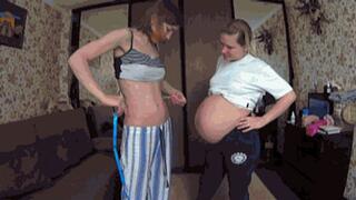 COMPARE BELLY WITH PREGNANT P