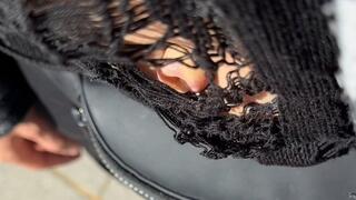 Innie to outie bellybutton in public