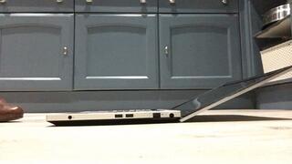 Designer boots crush laptop pt1