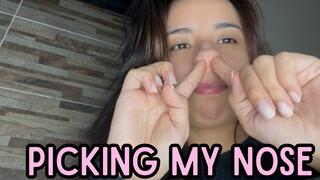Picking my nose + Extreme close-up