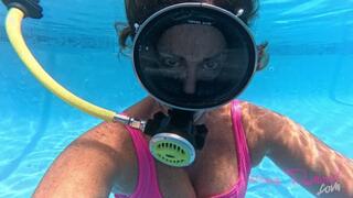 Carissa in the pink top and black latex gloves with lace panties-strip down!