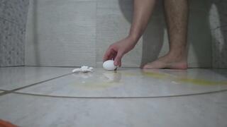 Crushing Eggs With My Feet