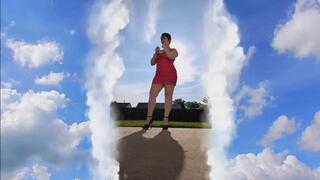 Giantess in a Sundress Smoking Tease with Stilettos POV Domination
