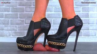Goddess Amber - Smushing Your Cock & Balls Under My Monster Stiletto Boots - 187 Bug Cam - Trample Trampling CBT Ballbusting Crush Crushing Heels Heel Shoe Foot Feet Fetish