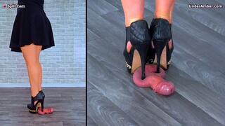 Goddess Amber - Smushing Your Cock & Balls Under My Monster Stiletto Boots - 187 Split Cam - Trample Trampling CBT Ballbusting Crush Crushing Heels Heel Shoe Foot Feet Fetish