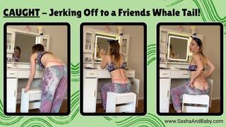 Whale Tail G String Sneaky Jerk Off for Friend - Solo Female - Cum Countdown - Long Hair