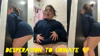 Bathroom occupied, I pee