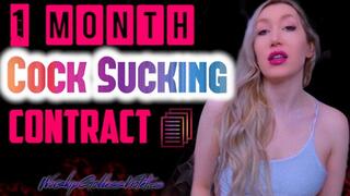 1 Month Cock Sucking Contract