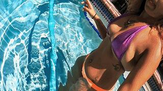 Tan Water bikni photo shoot