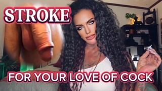 STROKE FOR YOUR LOVE OF COCK - MistressRavenFD makes you stroke to gay humiliation and  images of Her body and cock