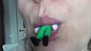 I'll play with your tiny body in my mouth and then I'll swallow you G