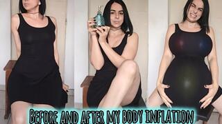 Before and after my body inflation!