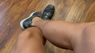 Seated Leg Crossing At The Hair Salon