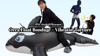 Orca Float Bondage × Vibrator Tease — PVC Sealed Pleasure!