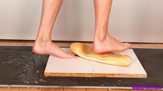 Vivian Barefoot Bread Crushing - Food Crush - HD MP4