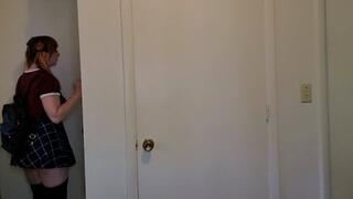 College Cumslut Begs For Facial