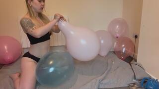 Rubbing, humping and riding to Create static with my Balloons until they pop!