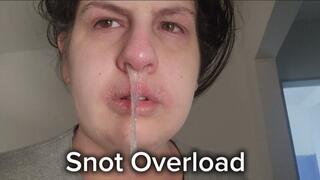 Snot Blowing Overload After Crying – Giant Hanging Mucus, Nose Dripping, Bubble Snot Fetish