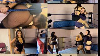 BBW & giantess dominate 2 petite British girls